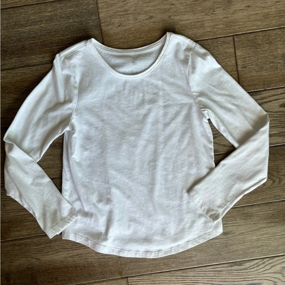 girls SO favorite tee white long sleeve size 7 - Picture 2 of 4